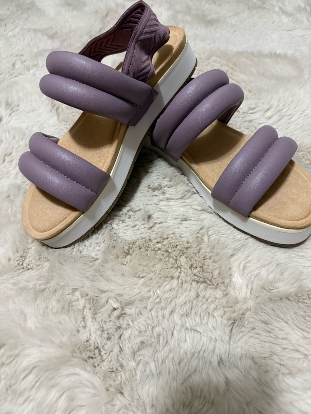 Koolaburra Lilac Padded Triple-strap Platform Sandals